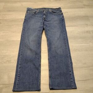 Levis 559 Jeans Mens 38x32 Blue Medium Wash Relaxed Straight Fit Blank Red Tab